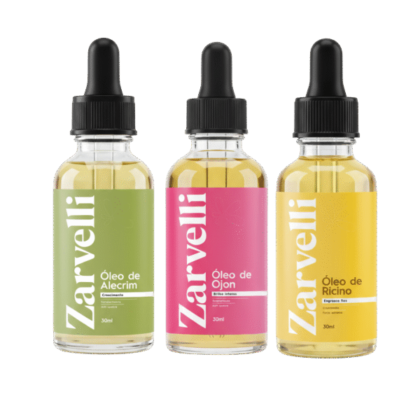 Kit 3 Óleos Vegetais - Ojon, Alecrim e Rícino